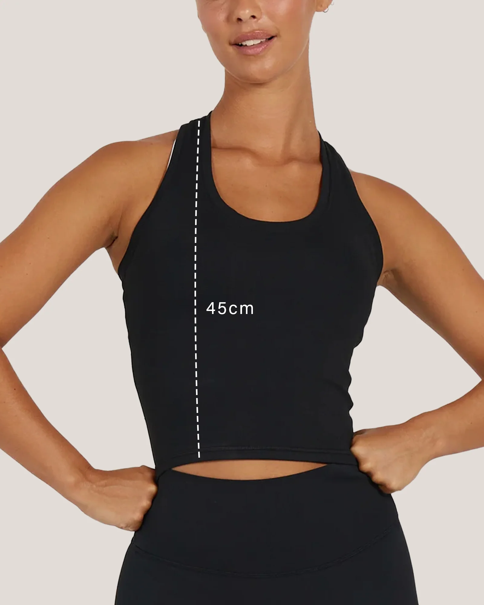 LUXE MIDRIFF TANK - BLACK - Image 5