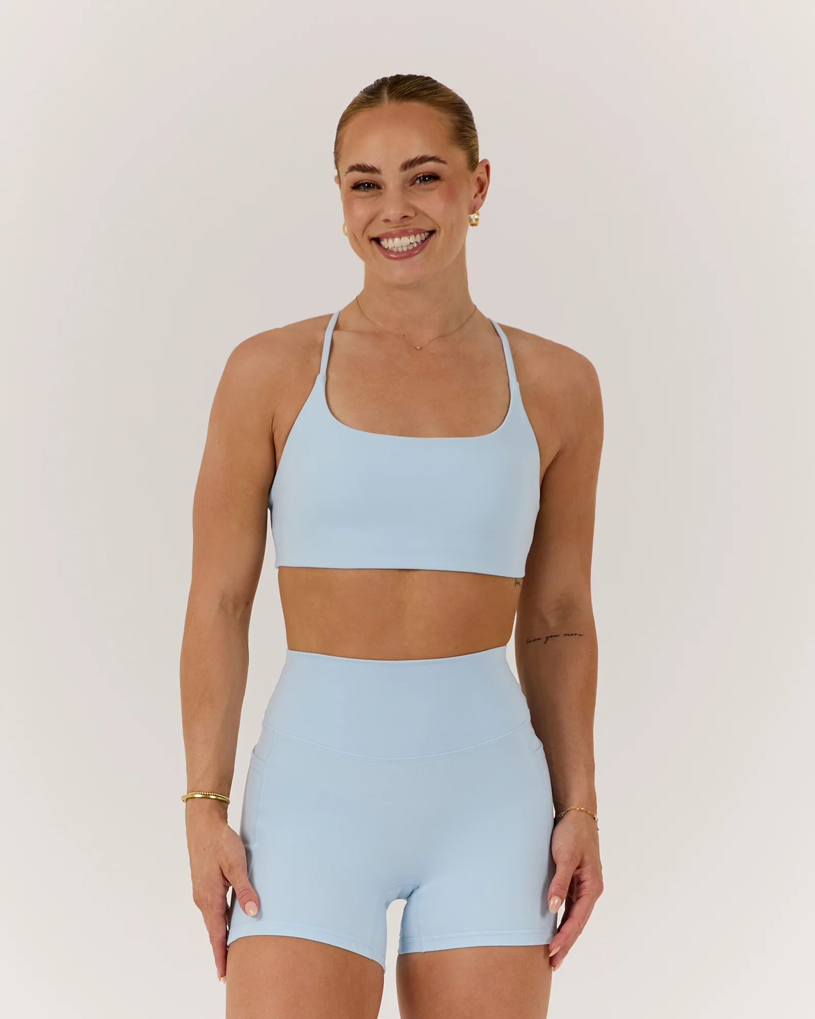 MOTION 360 THIN STRAP BRA - ICE BLUE