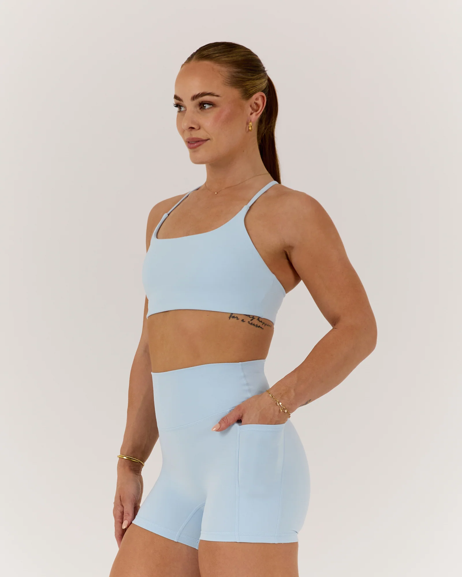 MOTION 360 THIN STRAP BRA - ICE BLUE - Image 2