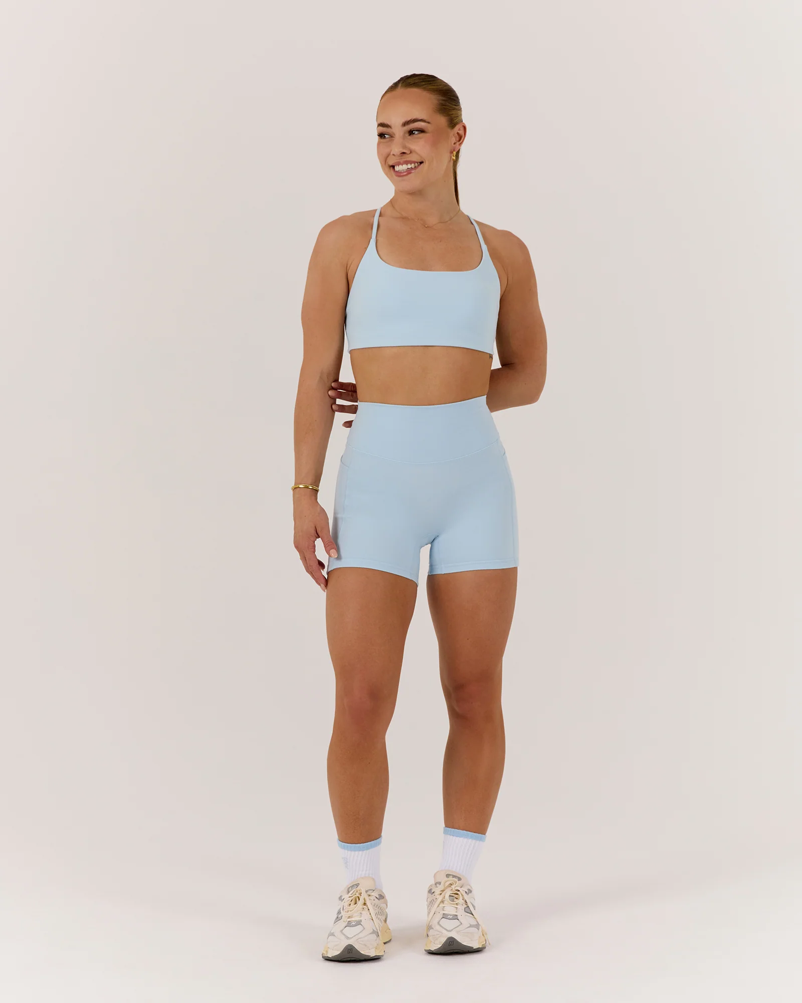 MOTION 360 THIN STRAP BRA - ICE BLUE - Image 5