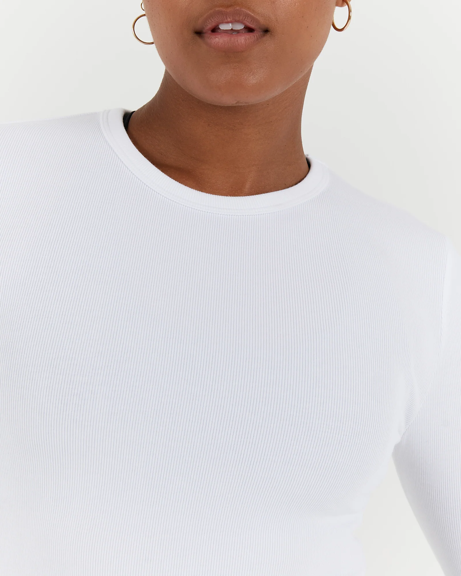 STANCE RIBBED LONG SLEEVE TOP - WHITE - Image 3