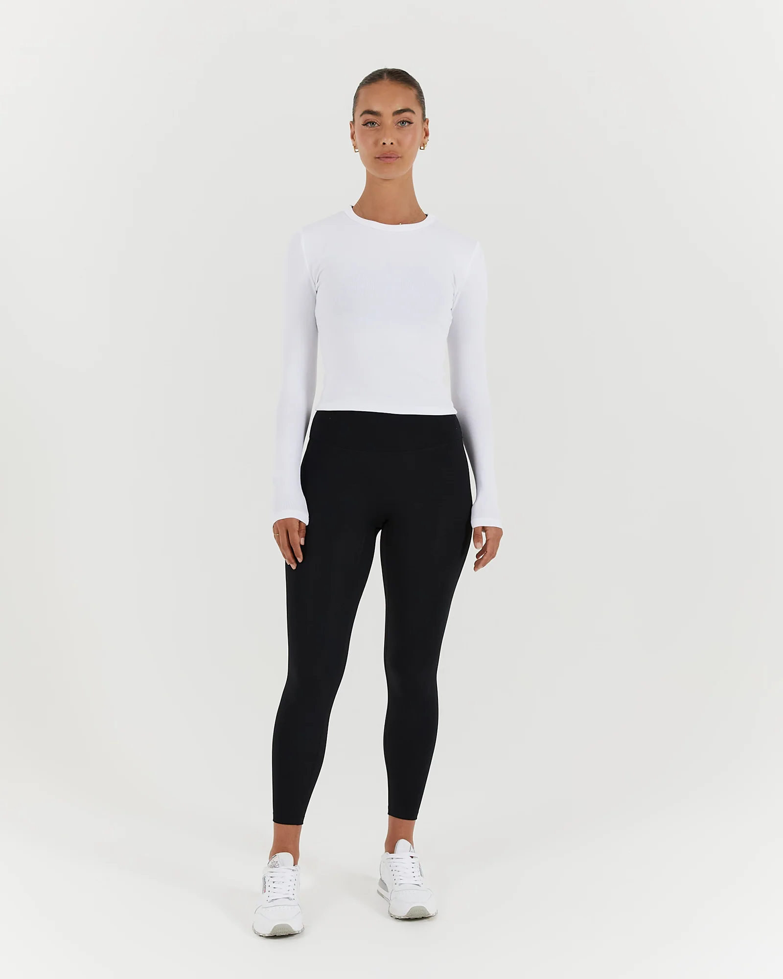 STANCE RIBBED LONG SLEEVE TOP - WHITE - Image 5
