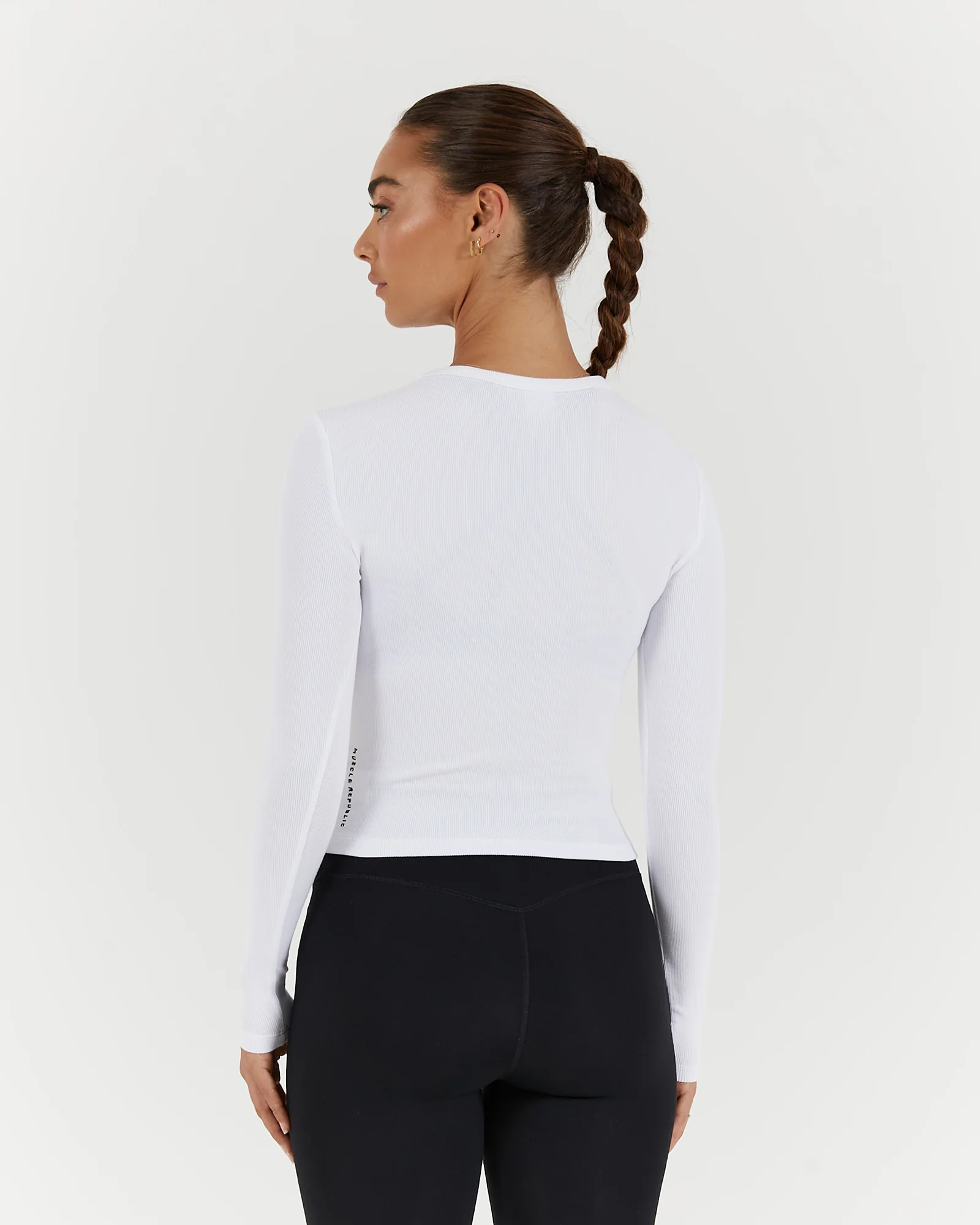 STANCE RIBBED LONG SLEEVE TOP - WHITE - Image 8