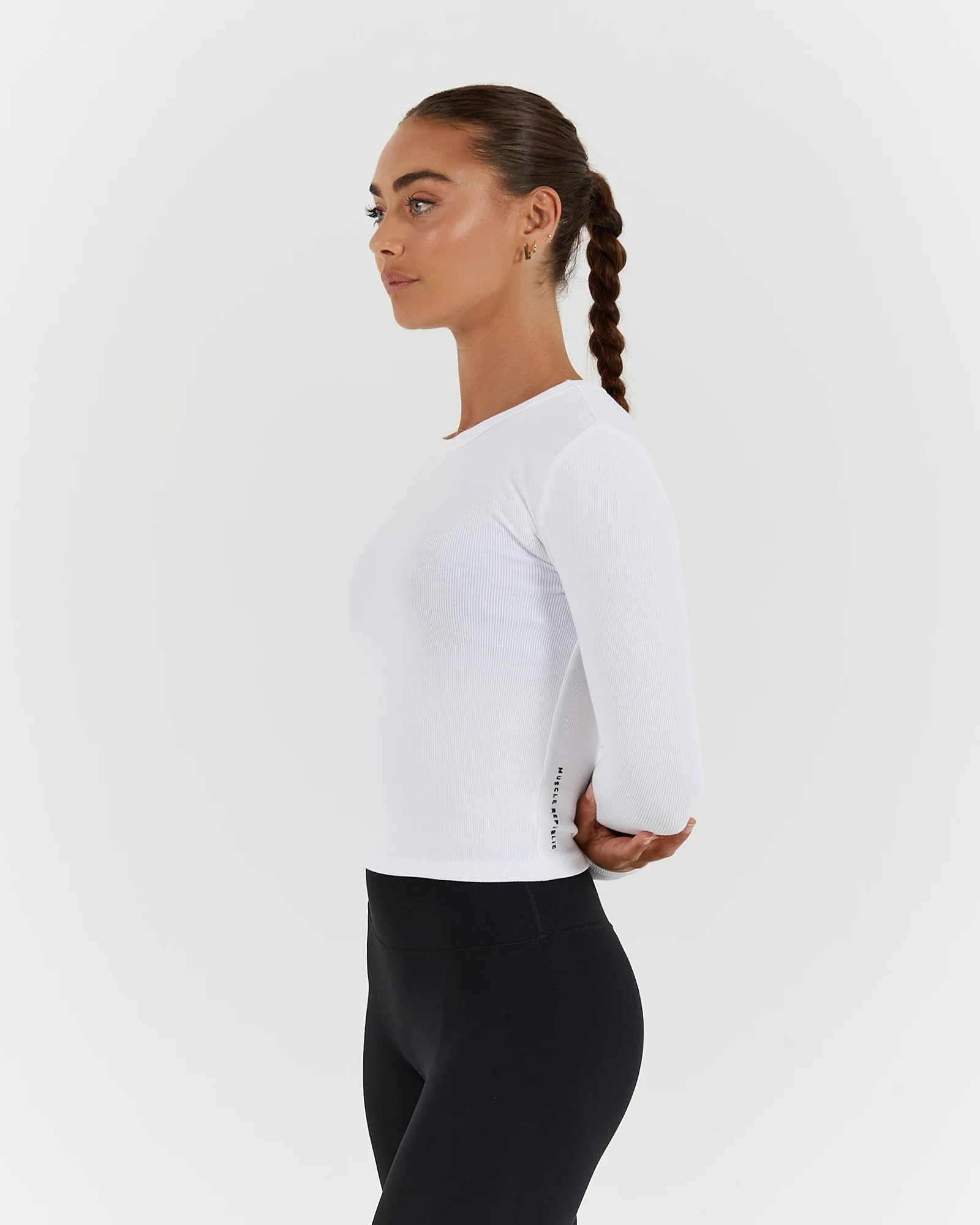 STANCE RIBBED LONG SLEEVE TOP - WHITE - Image 9
